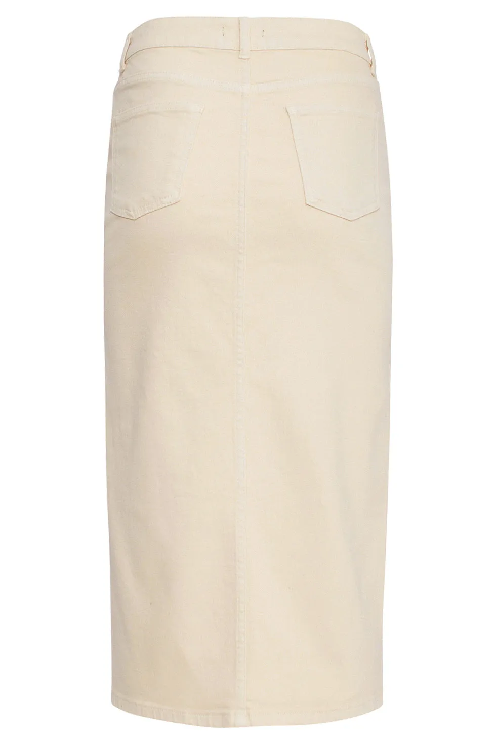 25205 E Denim Midi-Rok | Sand