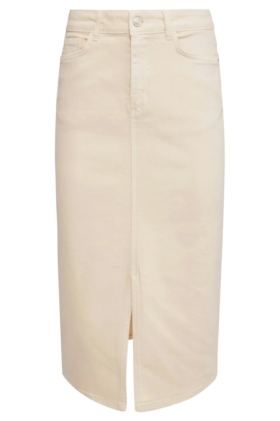 25205 E Denim Midi-Rok | Sand