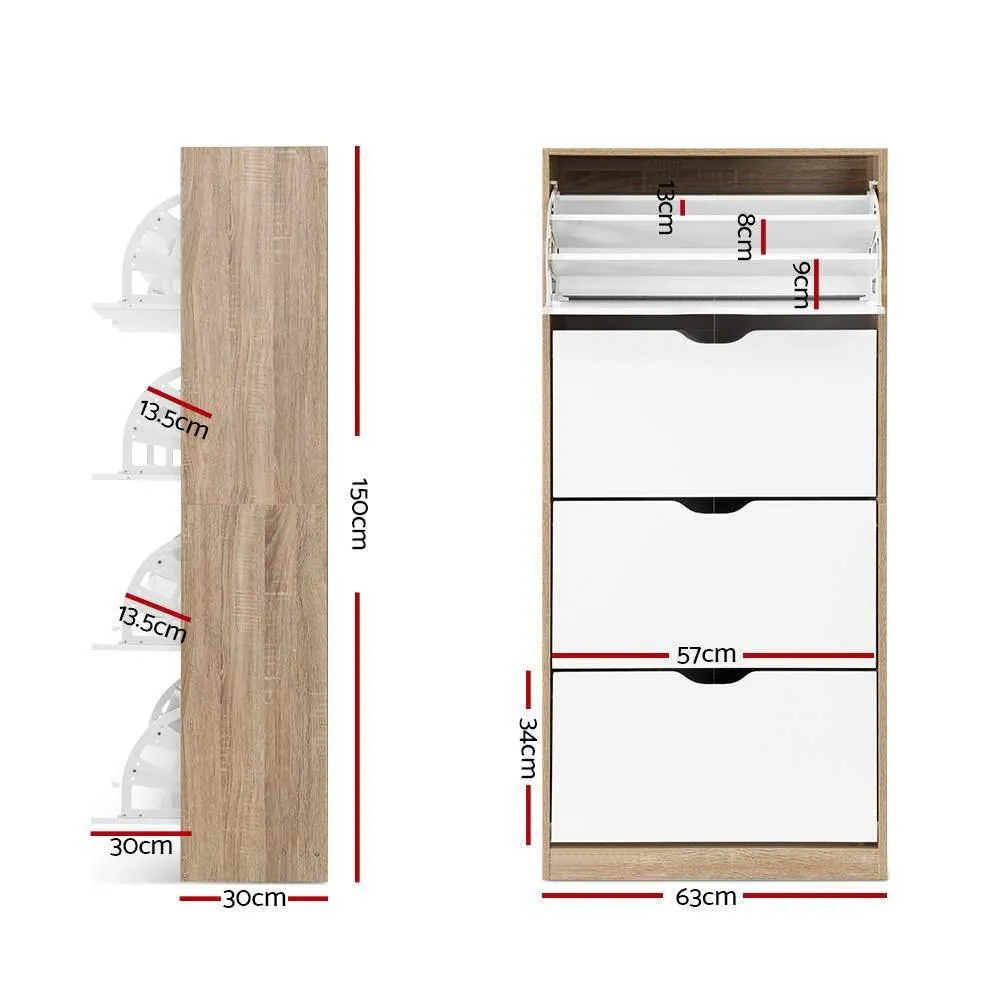 48 Pairs Shoe Cabinet Organiser Storage Shelf