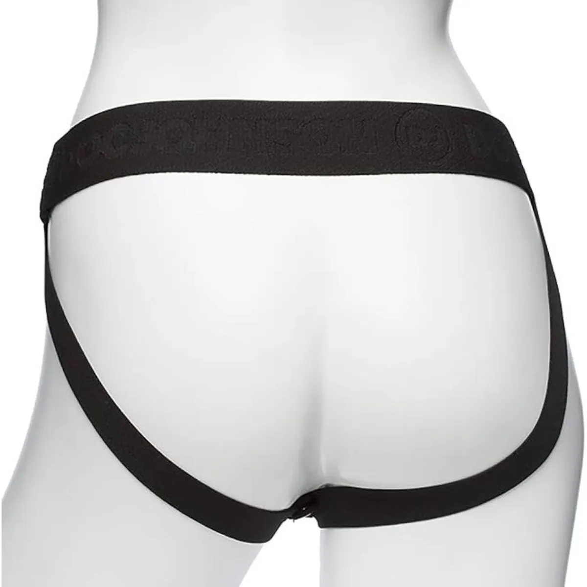 8 Inch Black Hollow Extensions Silicone Strap-On Harness  (2 Piece Kit)