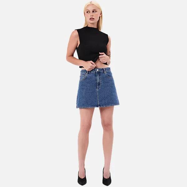 Abrand Reese Aline Skirt - Mid Vintage Blue
