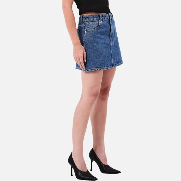 Abrand Reese Aline Skirt - Mid Vintage Blue