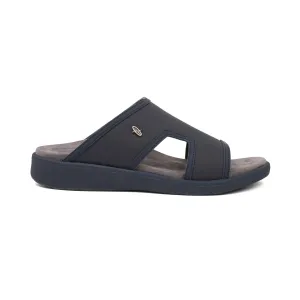 Aetrex Men's Suede Foot Bed Leather Sandals Navy