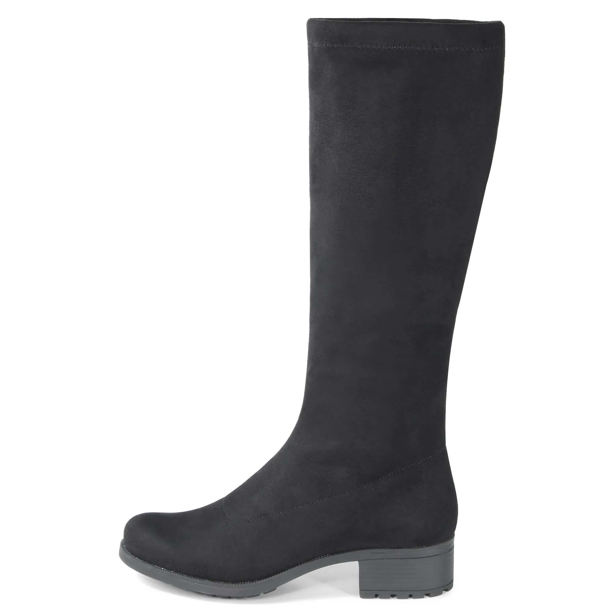 Alba Suede Knee-High Boots (Nero)