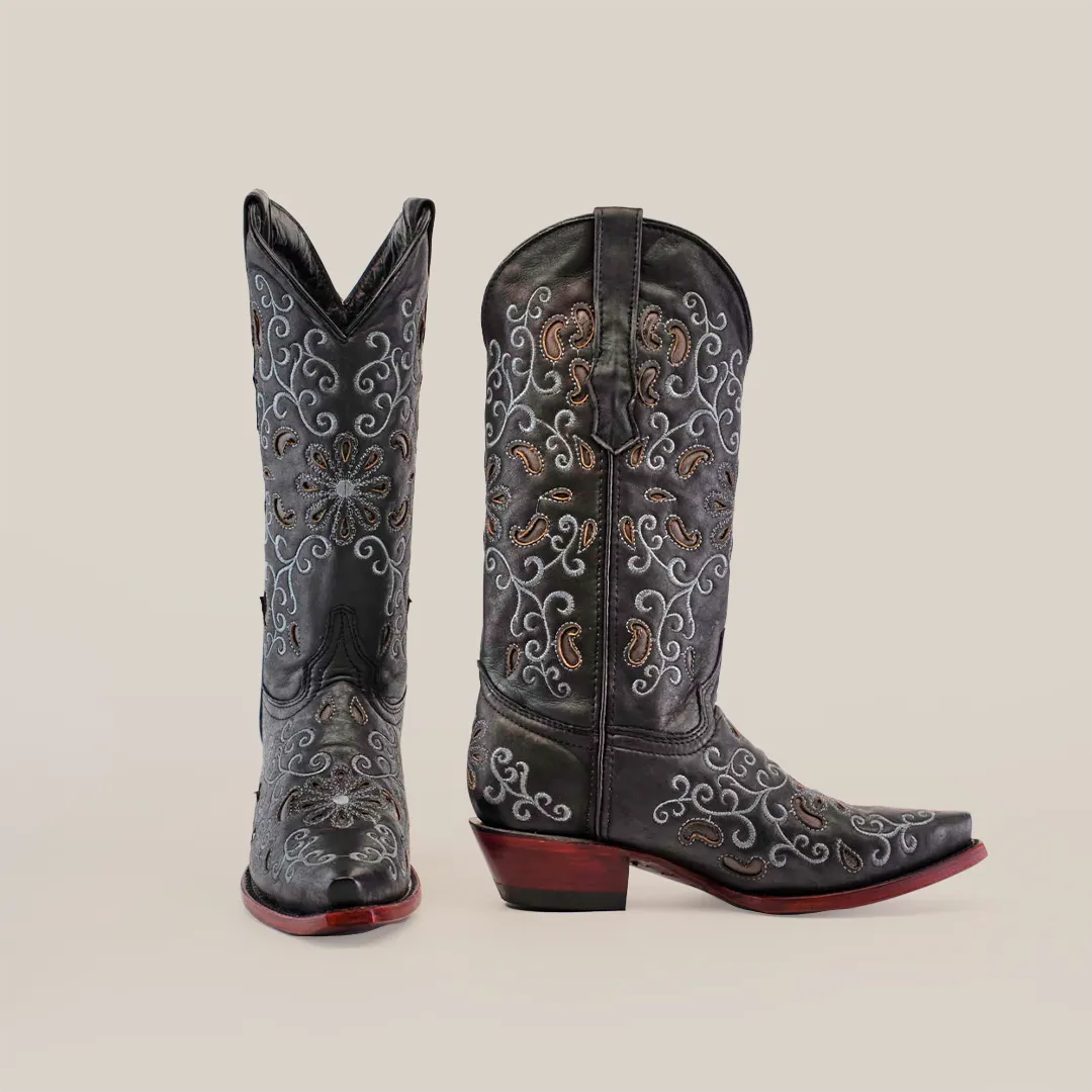 Alessandria Black - Mid Shaft - Snip Toe