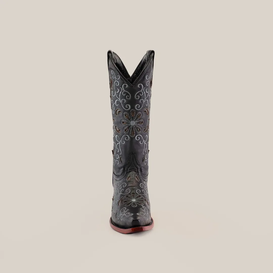 Alessandria Black - Mid Shaft - Snip Toe