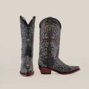Alessandria Black - Mid Shaft - Snip Toe