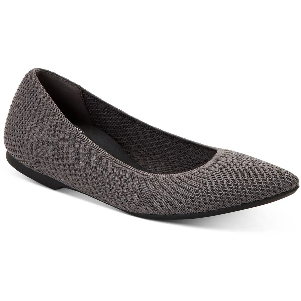 Alfani Womens Poppyy Knit Geometric Pointed Toe Flats