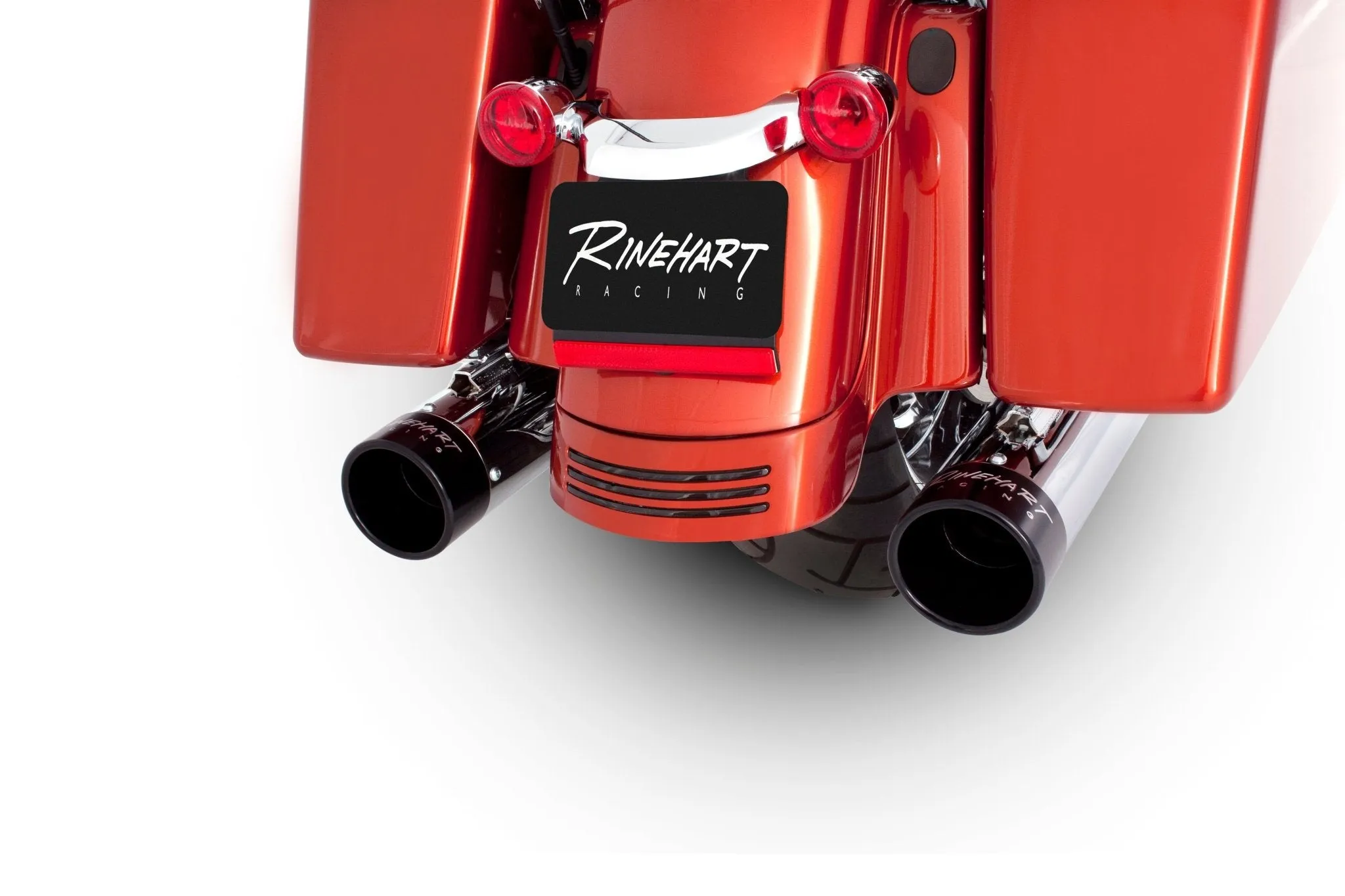 All Touring Models Milwaukee Eight - 4" Slip-On Mufflers Chrome With Black End Caps