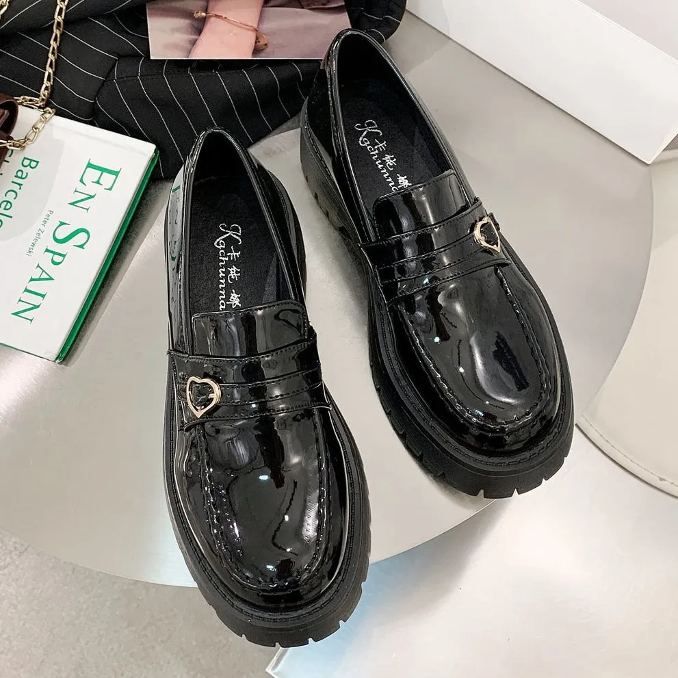 Amozae sweet lolita Mary Jane shoes women Solid Loafers Zapatos De Mujer 2022 Casual Women Slip on Round Toe Platform Shoes low heels A11