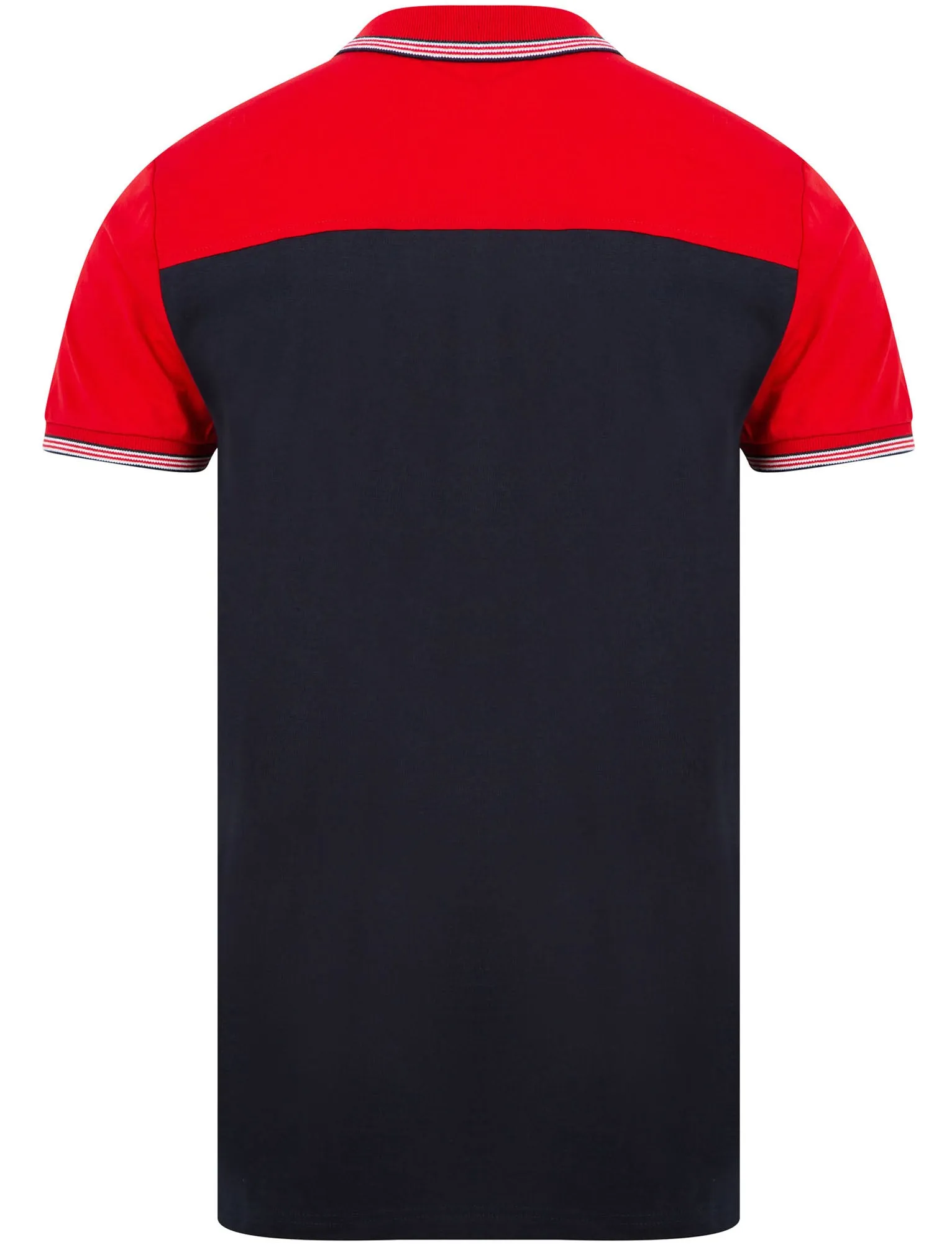 Arthur Contrast Sleeve Cotton Jersey Polo Shirt In Sky Captain Navy - Le Shark