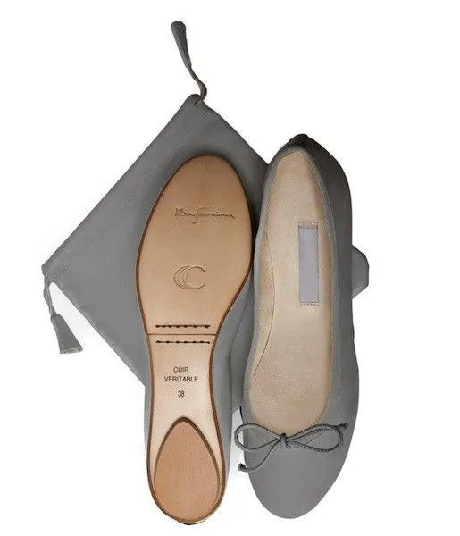 Barbara Harris Foldable Ballet Flats in True Grey