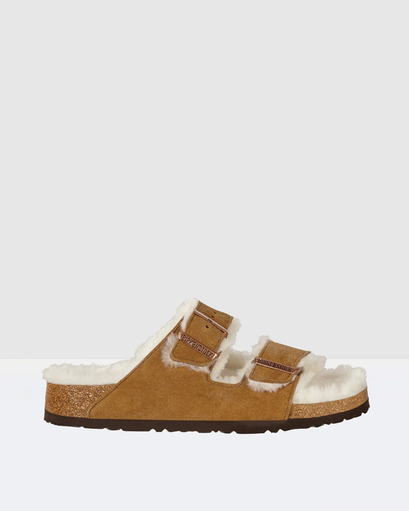 Birkenstock Arizona Mink Suede Leather/Shearling Narrow