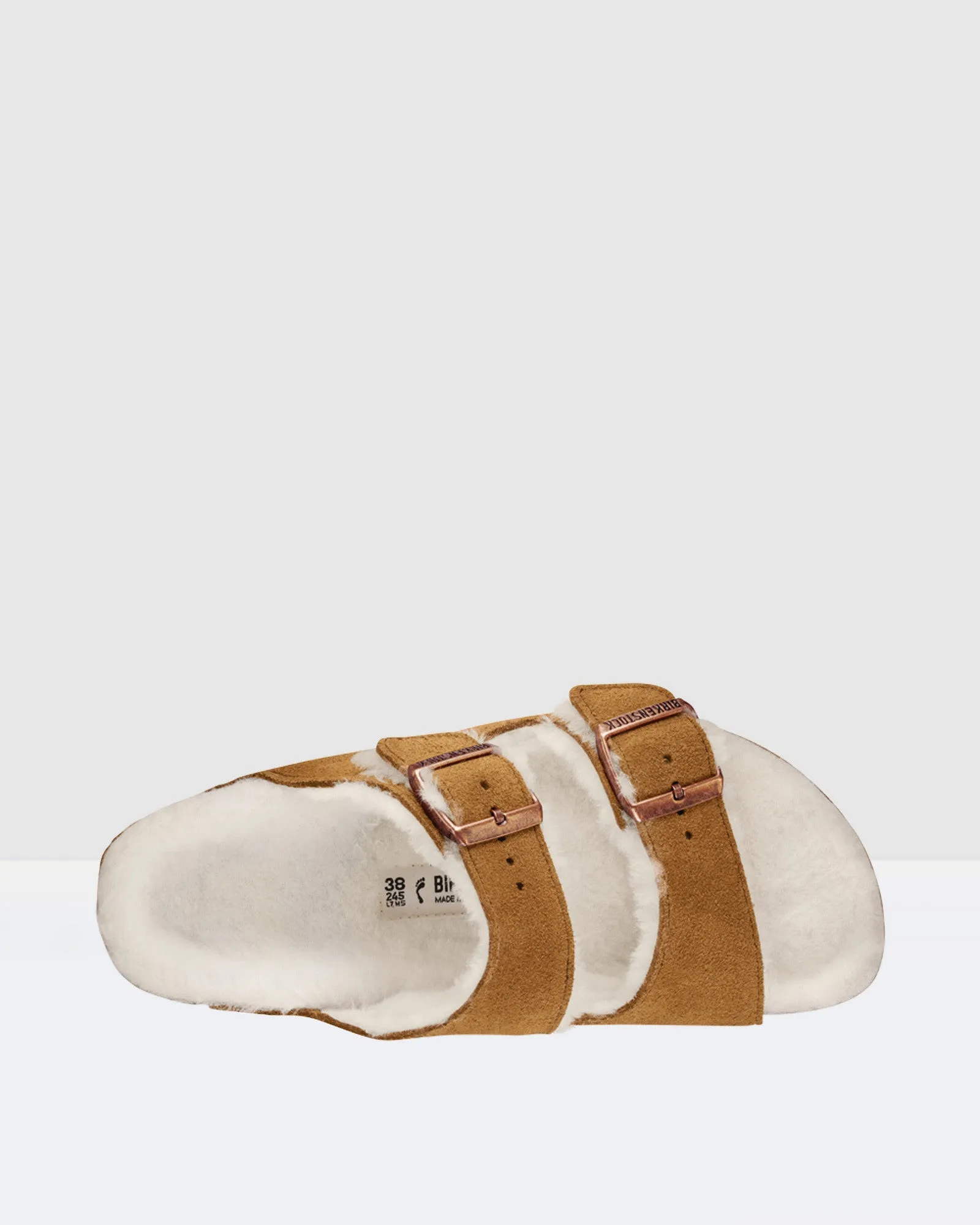 Birkenstock Arizona Mink Suede Leather/Shearling Narrow