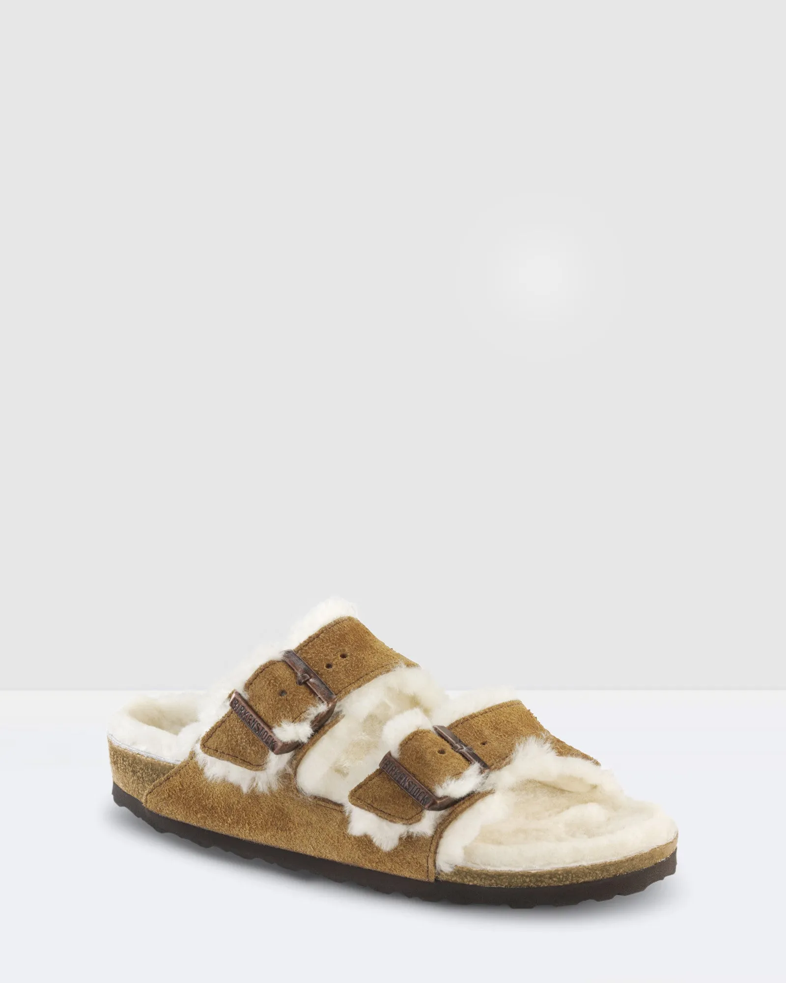 Birkenstock Arizona Mink Suede Leather/Shearling Narrow