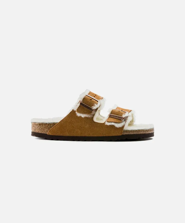 Birkenstock Arizona Mink Suede Leather/Shearling Narrow