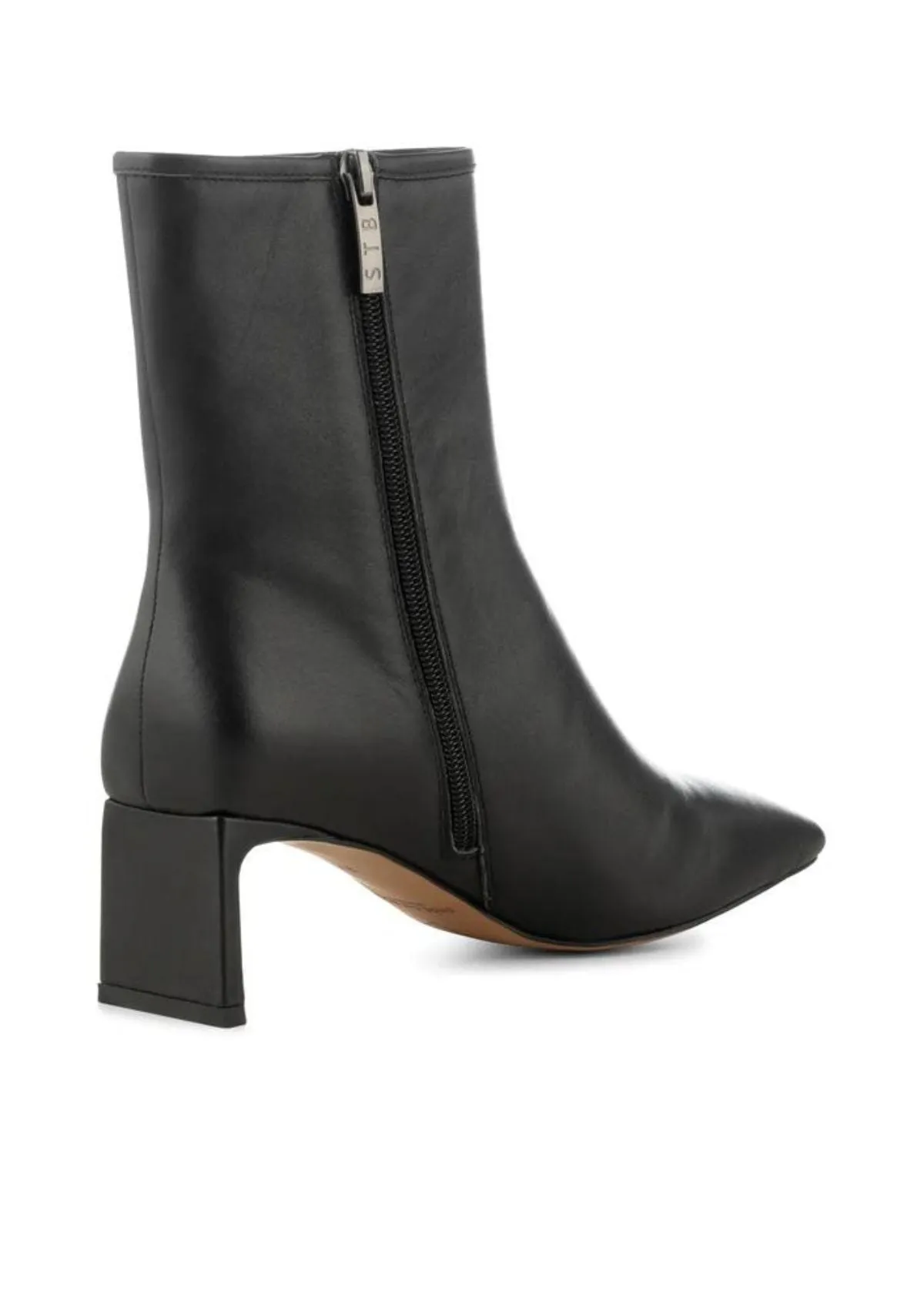 Black Leather Square Toe and Heel Arlo Boot | Shoe The Bear