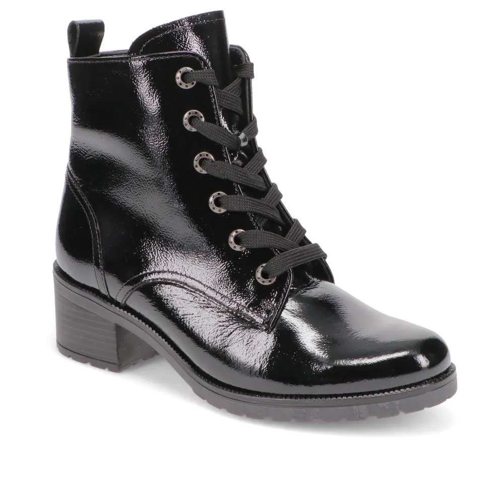 Block Heel Lace-Up Boots - GAB40510 / 325 884