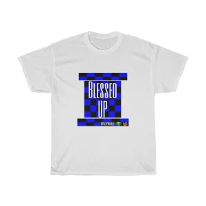Blue Checkered " Bless Up" Tee 