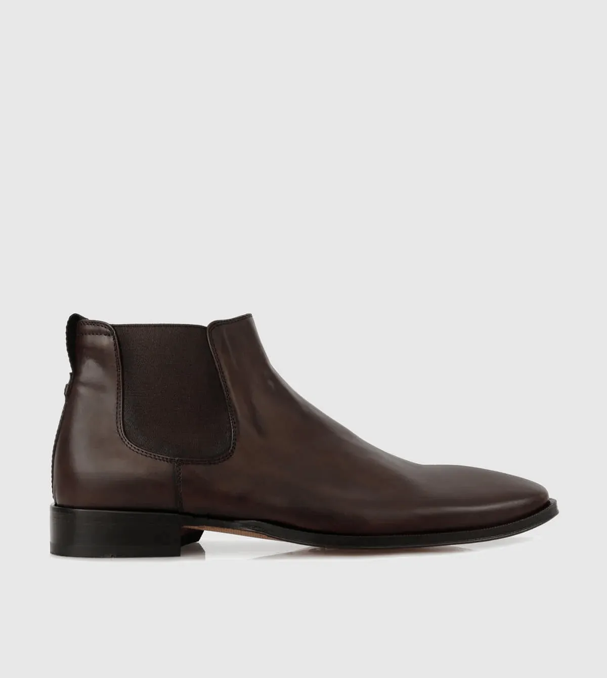 Brando Cesar Chelsea Mens Leather Boot in Brown