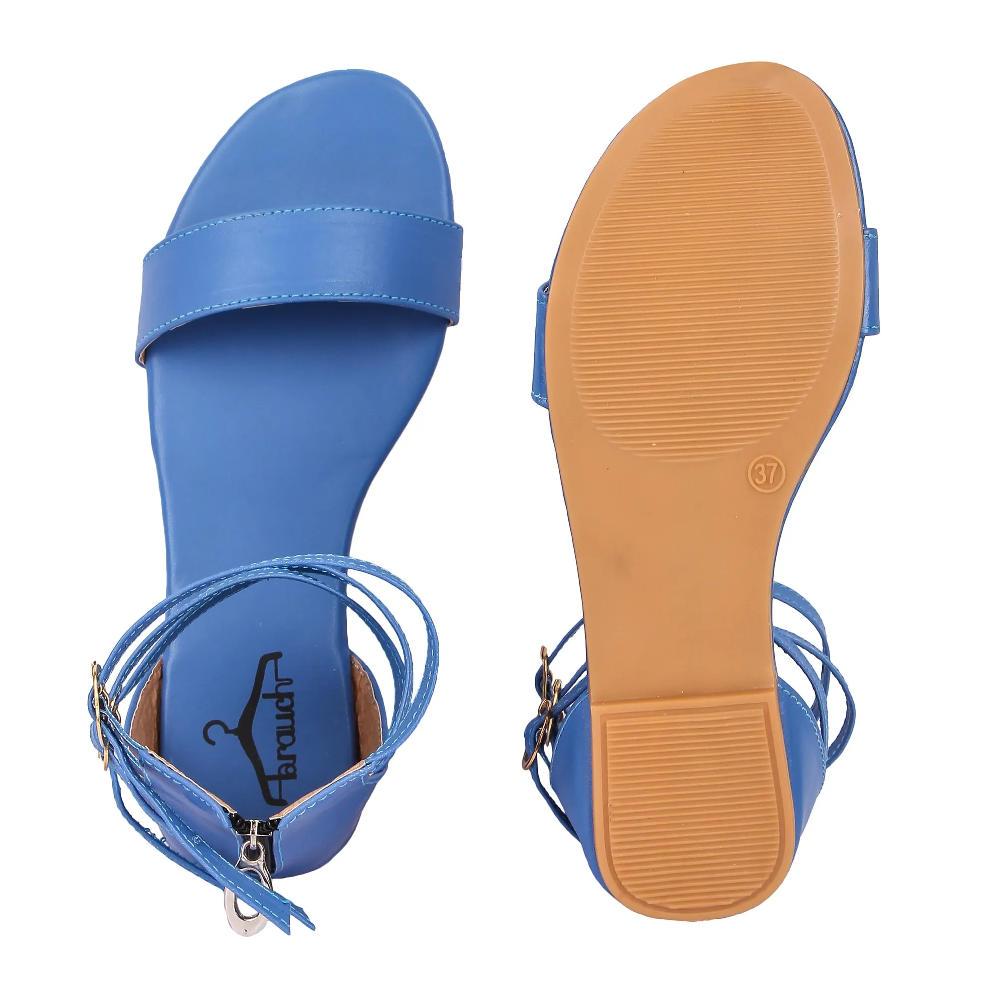 Brauch Women's Blue High Multi Strap Sandal