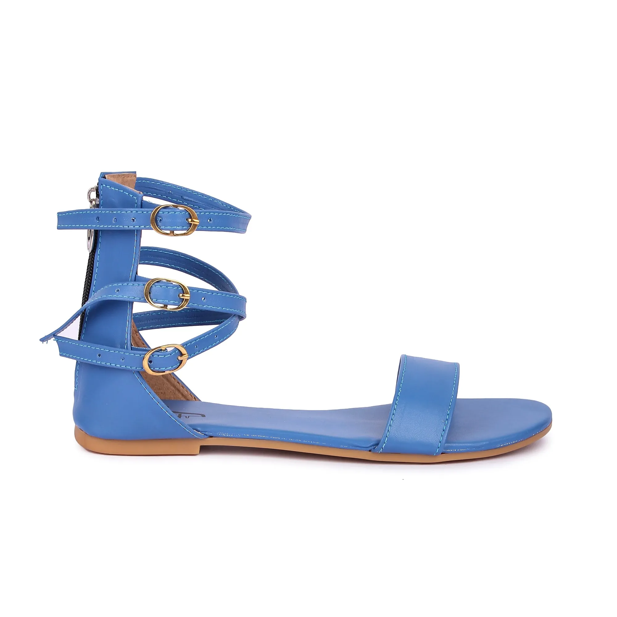Brauch Women's Blue High Multi Strap Sandal