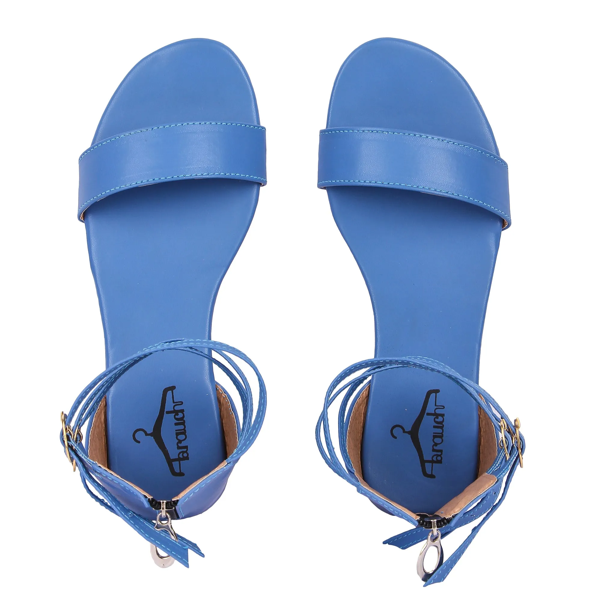 Brauch Women's Blue High Multi Strap Sandal