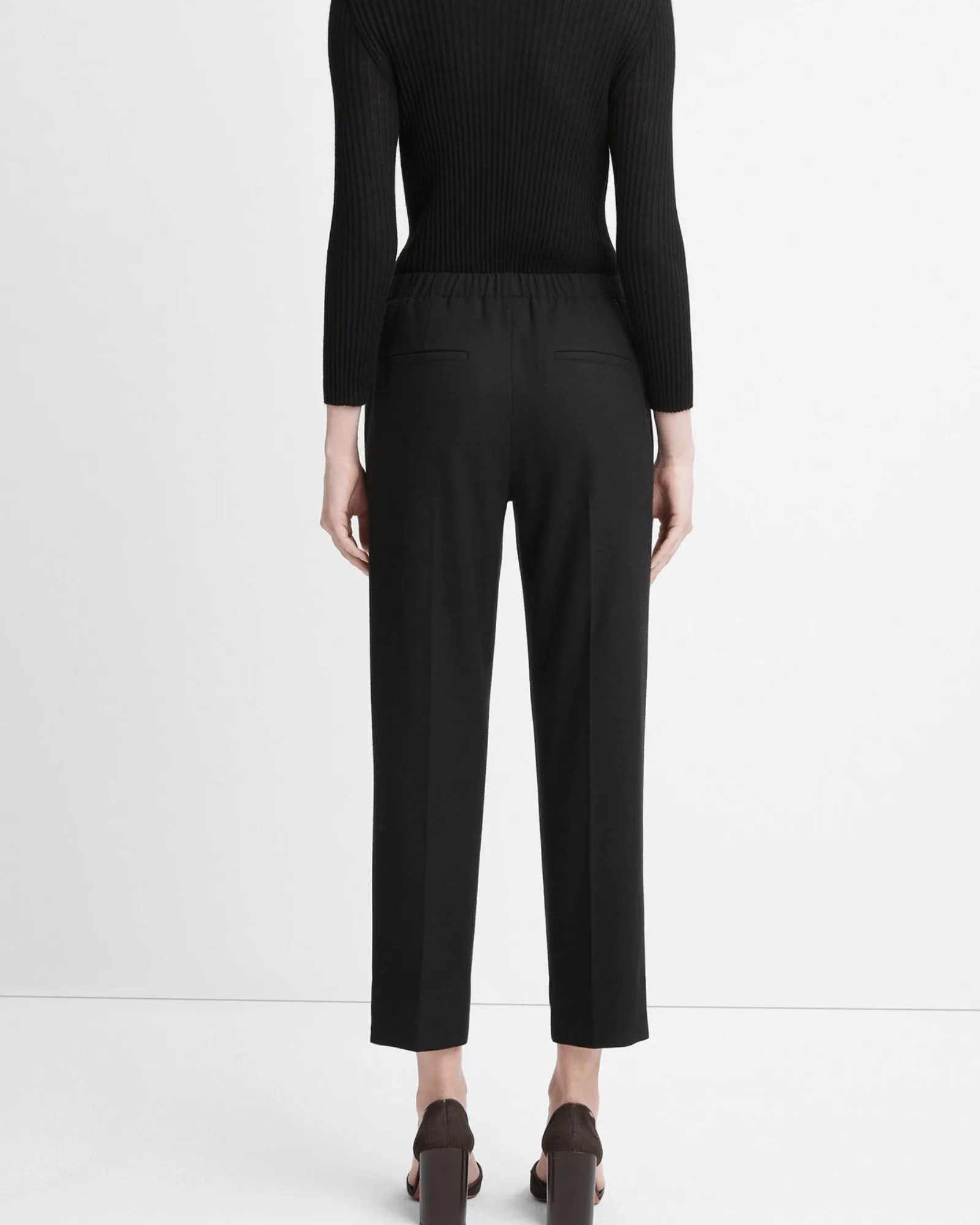 Brushed Mid-Rise Easy Pull On Pant