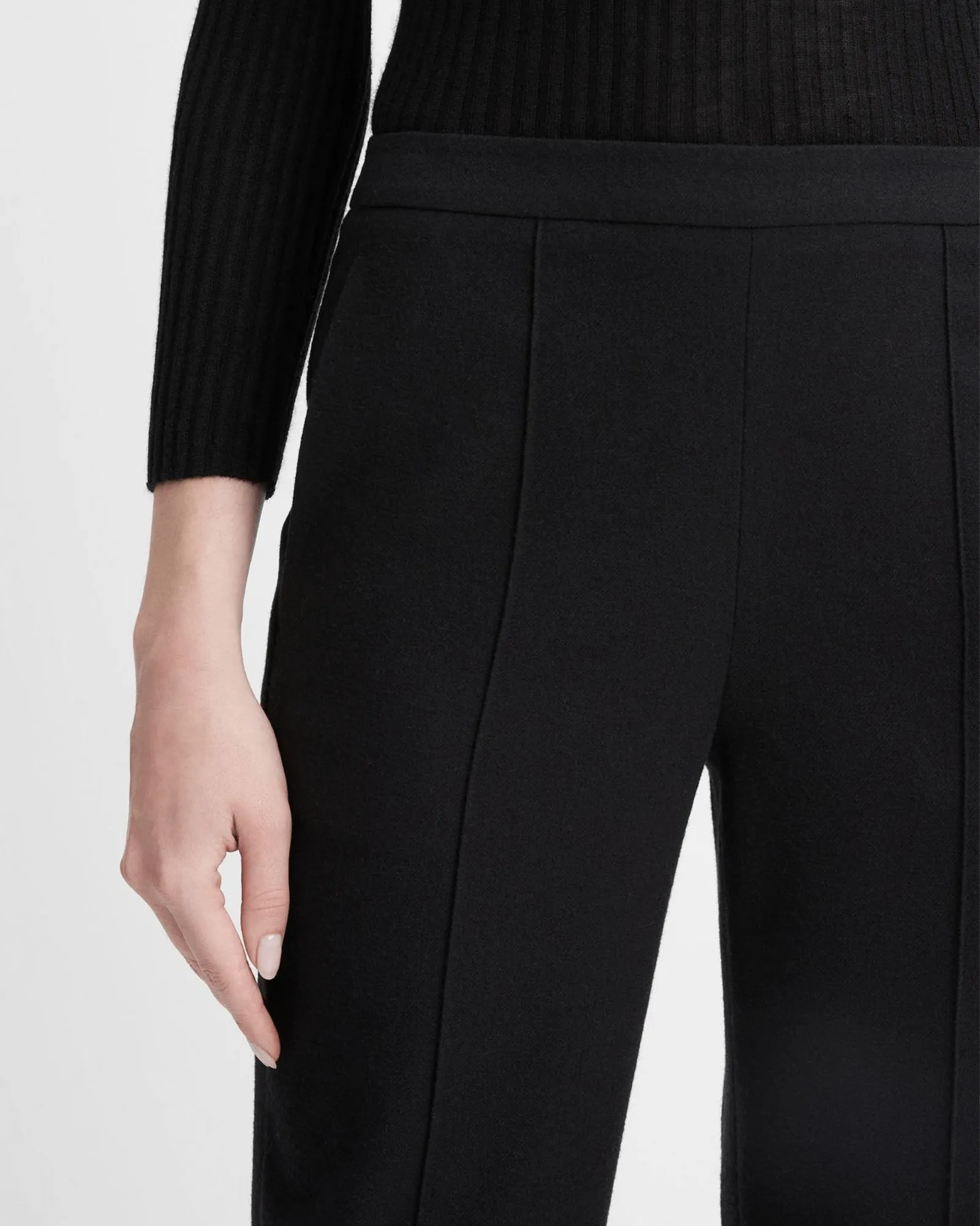 Brushed Mid-Rise Easy Pull On Pant