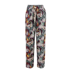 Burgundy Orchid Printed Bottoms