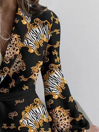 Casual Elegance Tie Waist Long Sleeve Wrap Dress