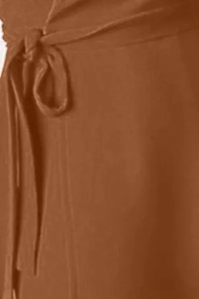 Casual Elegance Tie Waist Long Sleeve Wrap Dress