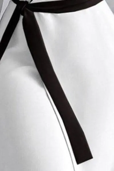 Casual Elegance Tie Waist Long Sleeve Wrap Dress