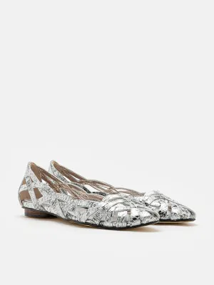 Celina Textured Weaved Flats