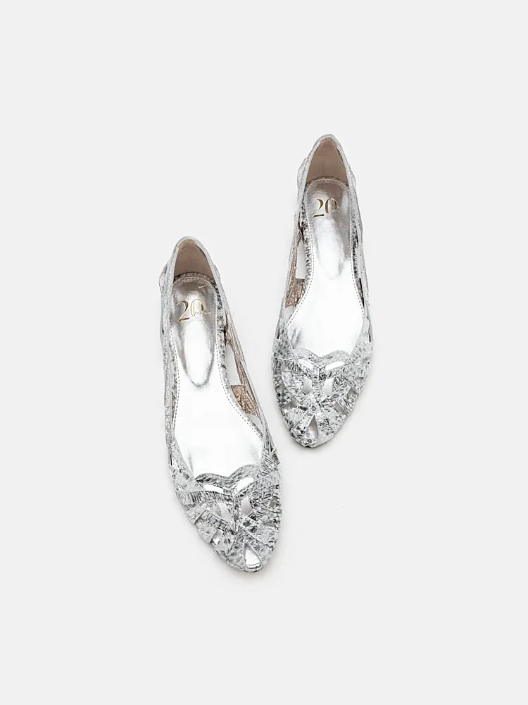 Celina Textured Weaved Flats