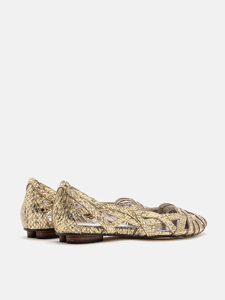 Celina Textured Weaved Flats