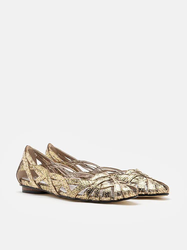 Celina Textured Weaved Flats