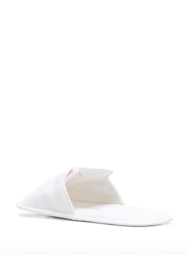 Charlotte Olympia House Cat Slippers in white