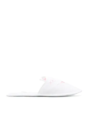 Charlotte Olympia House Cat Slippers in white