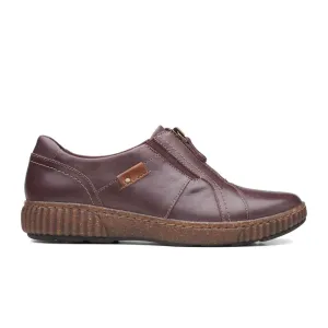 Clarks Magnolia Zip Slip On (Women) - Burgundy Leather