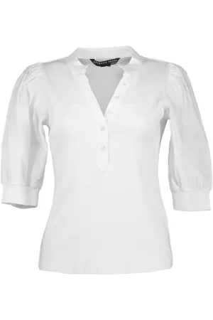 Coralee Puff-Sleeve Top