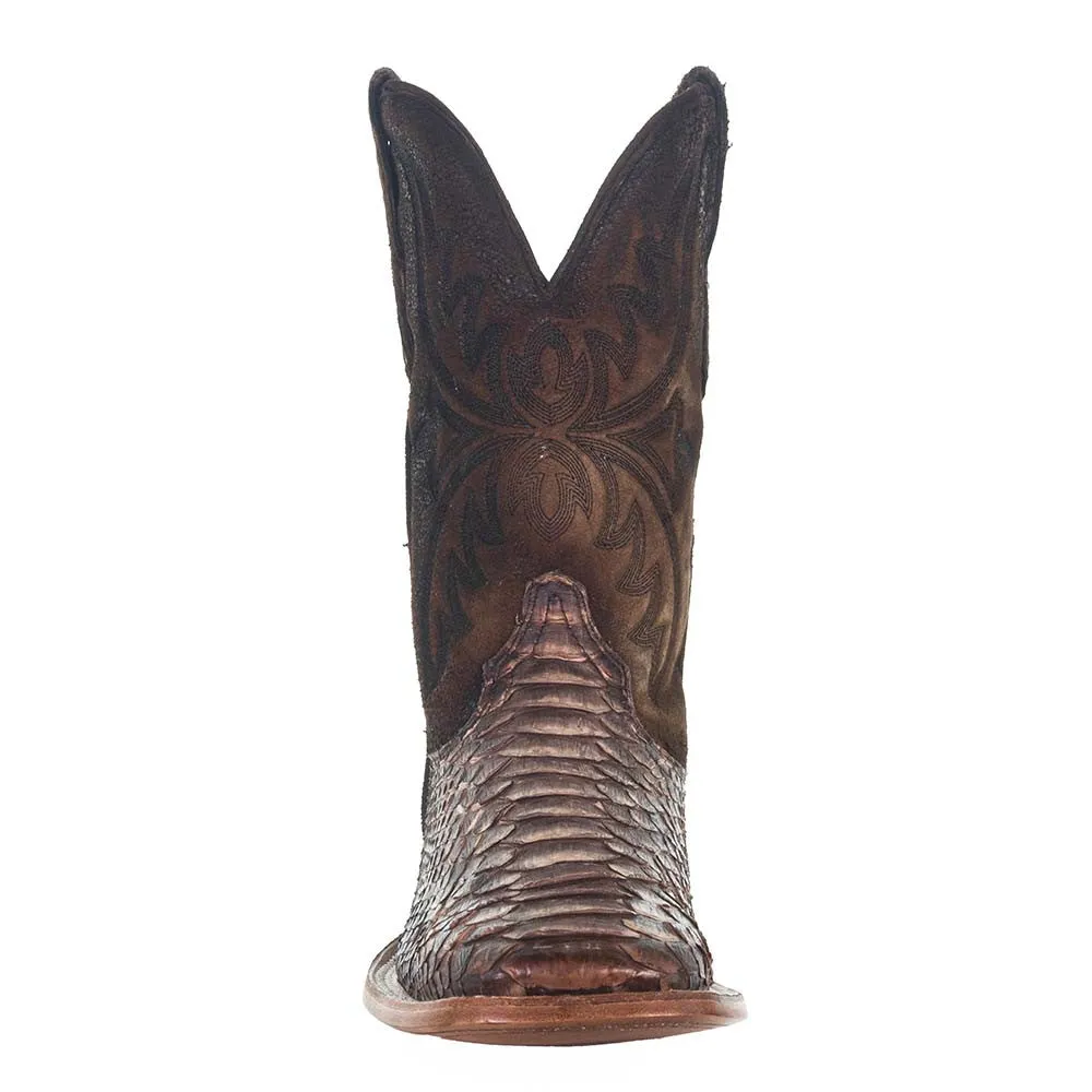 Corral Men's Wide Square Toe Brown Python & Lamb Boots