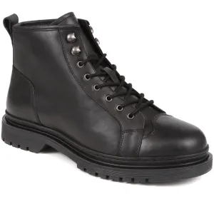 Denzel Leather Lace Up Boots - DENZEL / 324 394