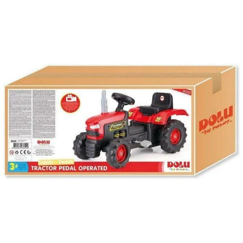 Dolu 8050 Dolu Pedal Tractor Farmer Operated Ride on Red