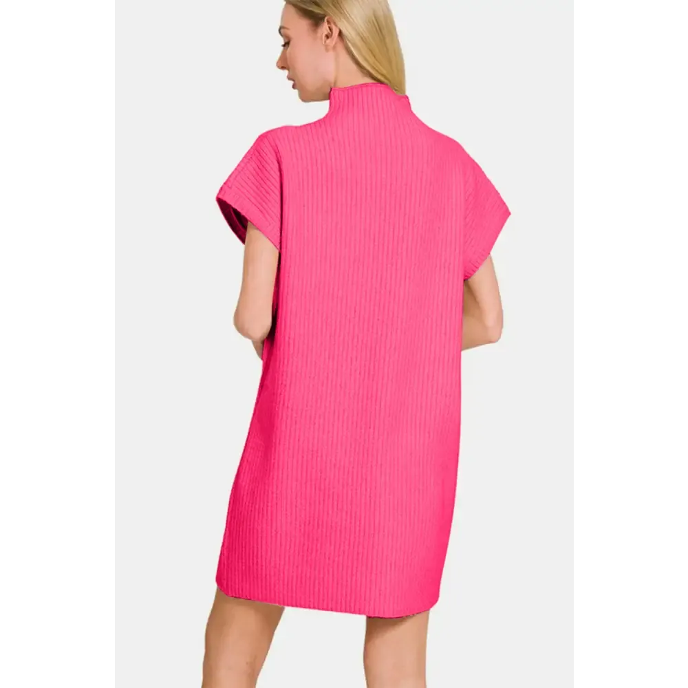 Elegance Redefined with the Zenana Short Sleeve Sweater Mini Dress