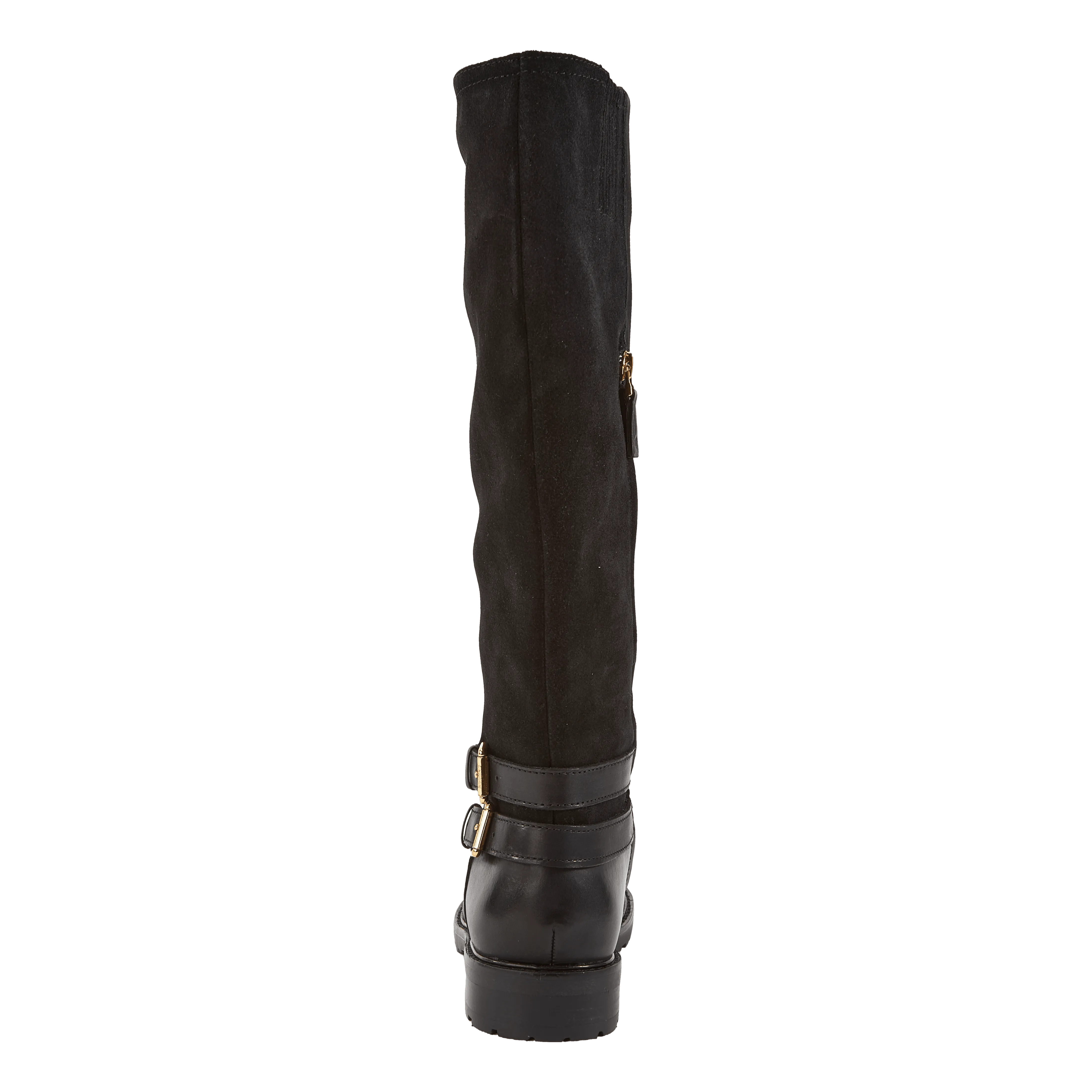 Emelie Leather & Suede Riding Boot Black/Black
