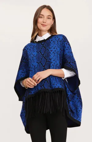 Fergie Poncho - Cobalt Reptile