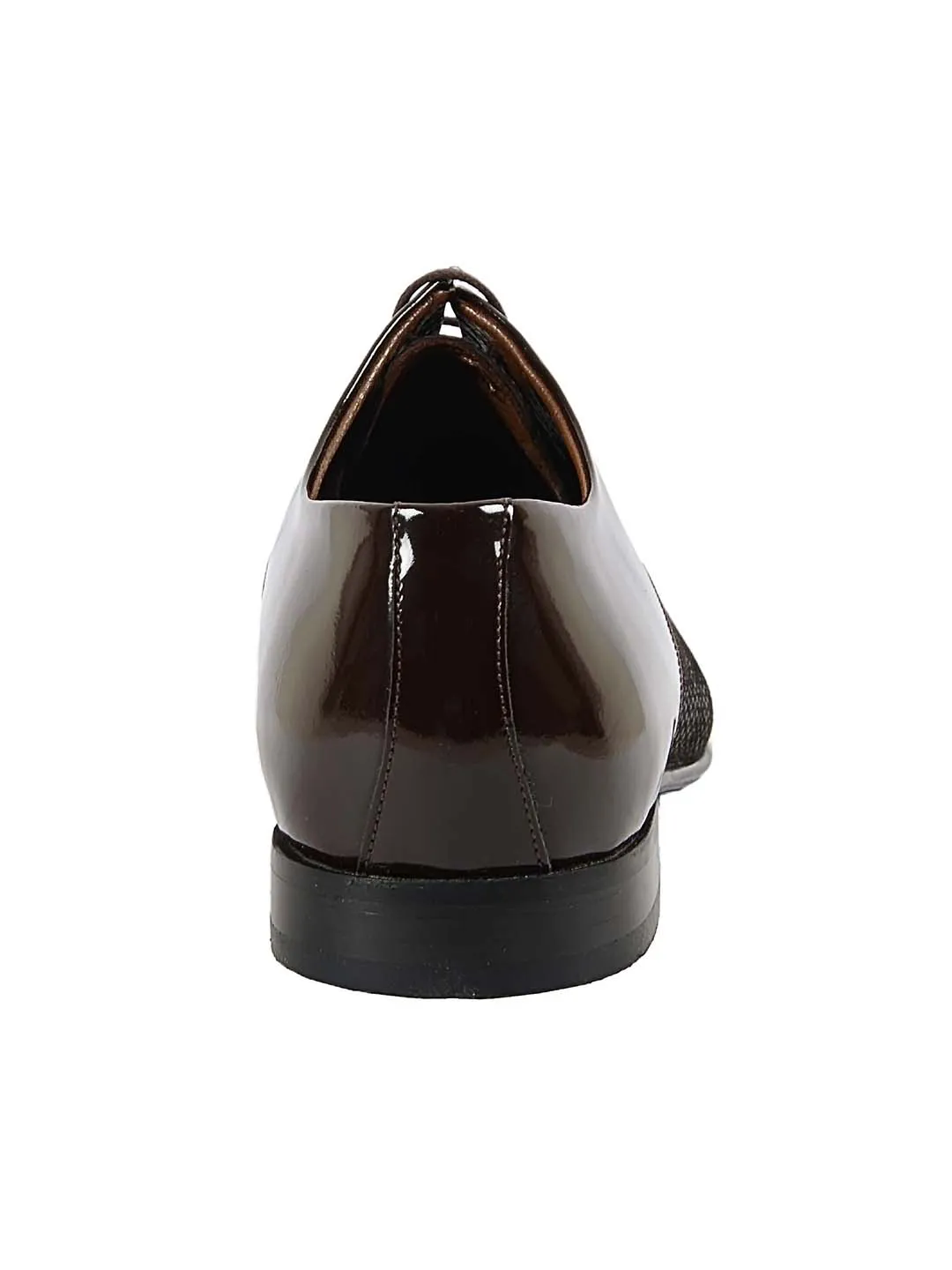 Franco Gabbani Patent Leather Brown Dress Shoe By HITZ