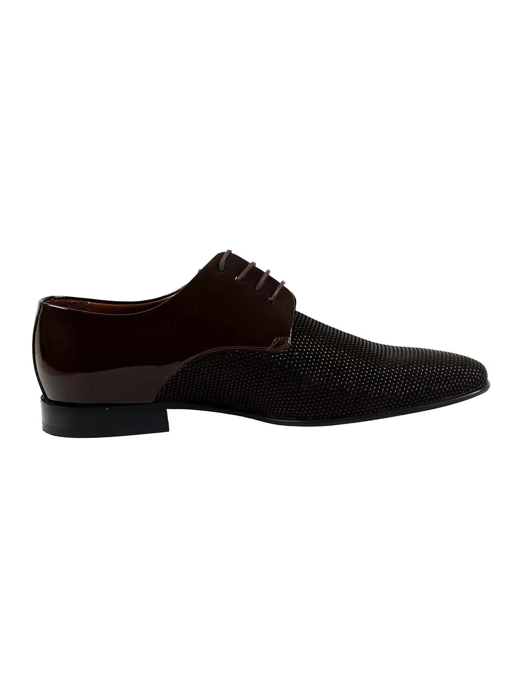 Franco Gabbani Patent Leather Brown Dress Shoe By HITZ