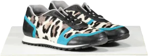 Gina Black Leopard Print Trainers UK 3 EU 36 👠